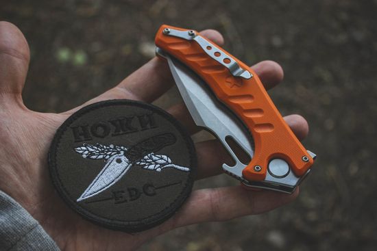 Складной нож НОКС Мангуст-2С 337-009406 c клинком из стали D2, рукоять G10