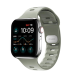 Спортивный ремешок Nomad Sport Slim Band для Apple Watch 44, 45, 46 мм и Ultra 2–3 Водостойкий ремешок из фторэластомера с застёжкой pin-and-tuck из нержавеющей стали. На запястье обхватом 160–193 мм (160–195 мм — с Apple Watch Ultra)