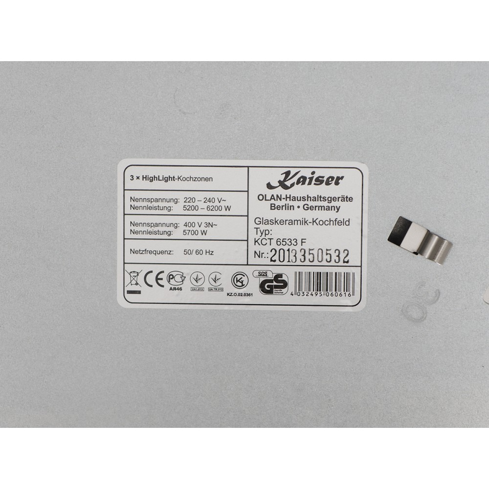 Электрическая варочная поверхность Kaiser KCT 6533 F