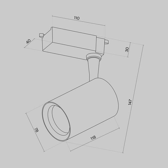 Трековый светильник Maytoni Technical Vuoro TR003-1-10W4K-M-B