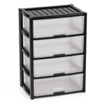 Комод 4-х секционный "Колорит" широкий (черный)