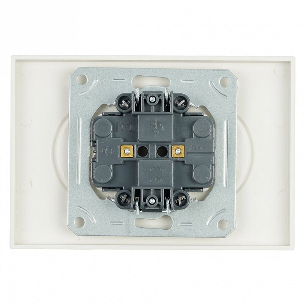 Розетка двойная без заземления и со шторкой Stekker Эмили 49903