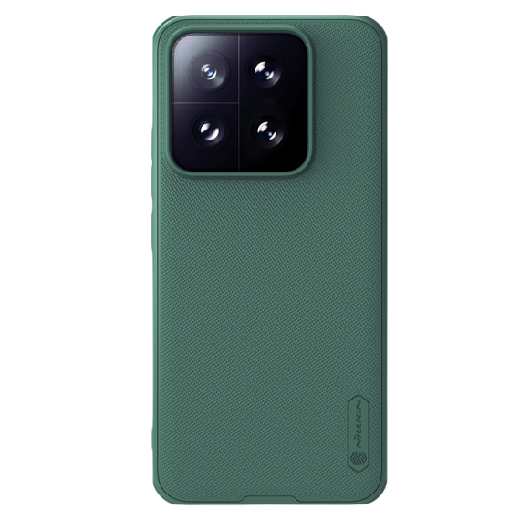 Чехол двухкомпонентный зеленого цвета (Deep Green) от Nillkin для Xiaomi 14, серия Super Frosted Shield Pro