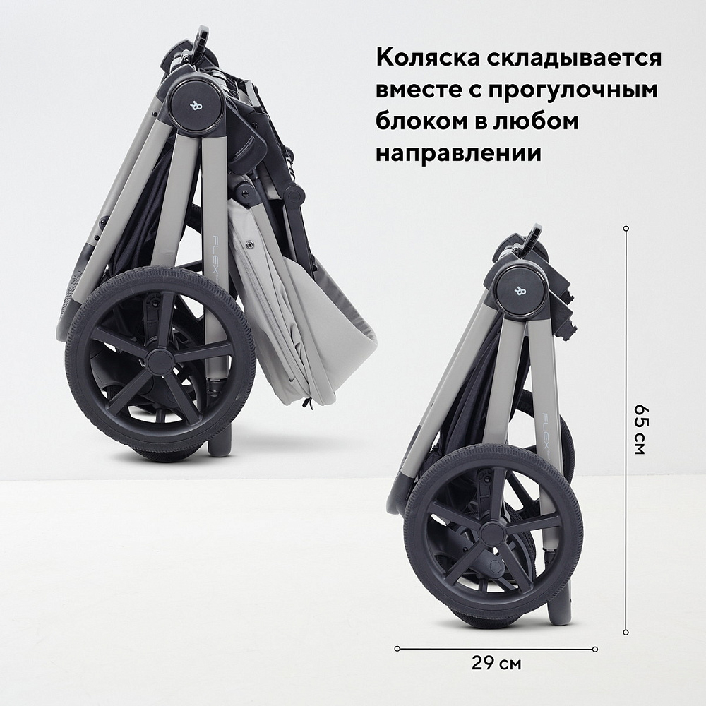 Детская коляска Rant Flex Therm Soft 3 в 1 с автокреслом Miro Black Stone Grey