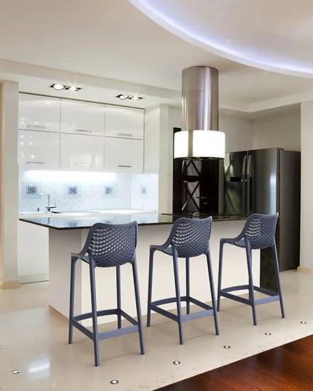 Полубарный стул Air 65 см серый