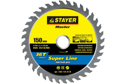 Диск пильный по дереву MASTER «SUPER-Line» (150х20 мм; 36Т) для циркулярных пил Stayer 3682-150-20-36
