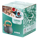 Чайник нерж, 2.8 л, свист, ручк soft touch, Катунь, Гранит, индукц, сер, КТ-150MG