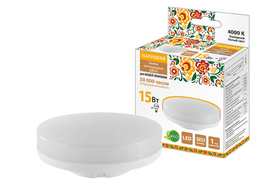 Лампа светодиодная GX53-15 Вт-230 В-4000 К-Э, h=26 мм, Народная TDM SQ0340-1575