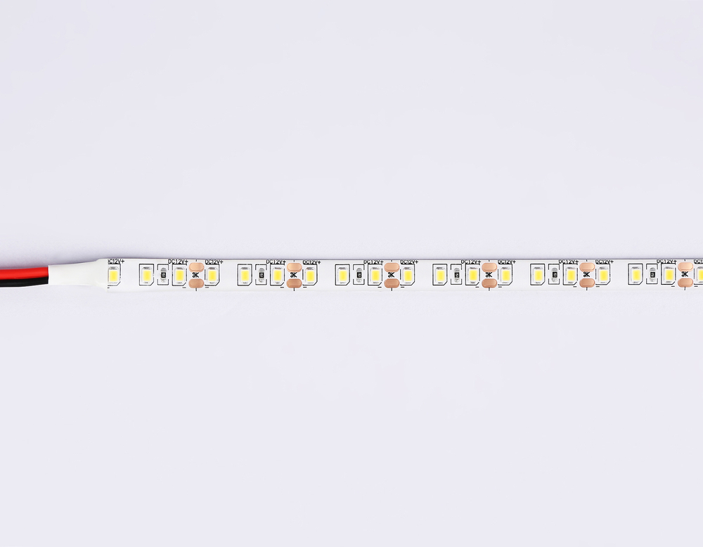 GS1201 2835 120Led/ 9.6W m/ 12V IP65 3000K/ 5000*8*2.27mm (2 конт.)
