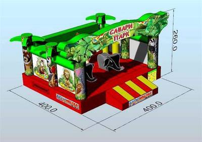 Коммерческий надувной батут "Национальный парк" 5*5*3 м