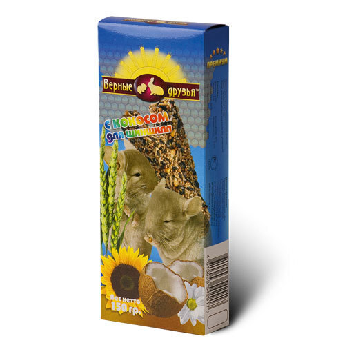 Верные друзья Лакомства для Шиншилл с кокосом, 150 г