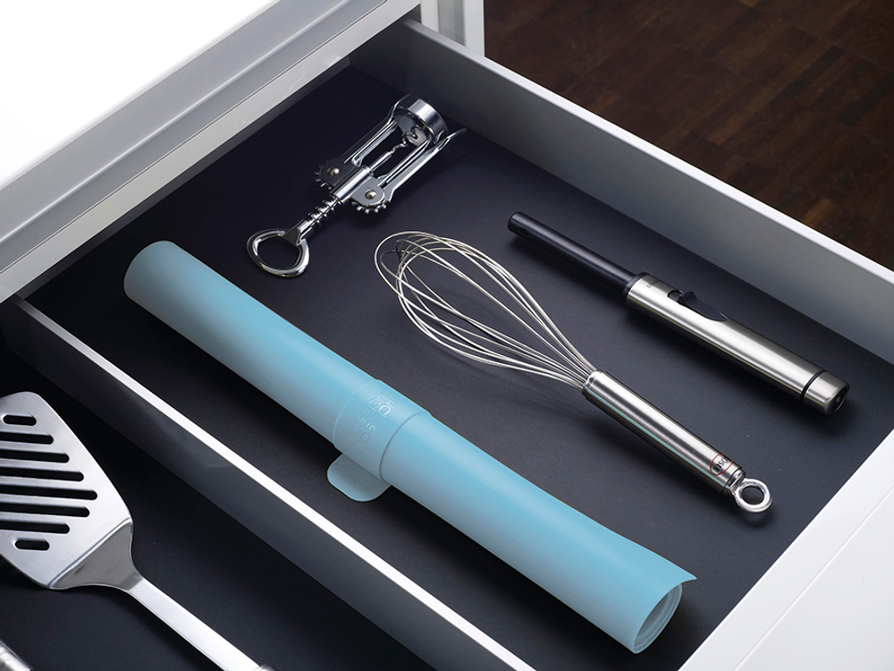 Коврик для теста с мерными делениями roll-up голубой