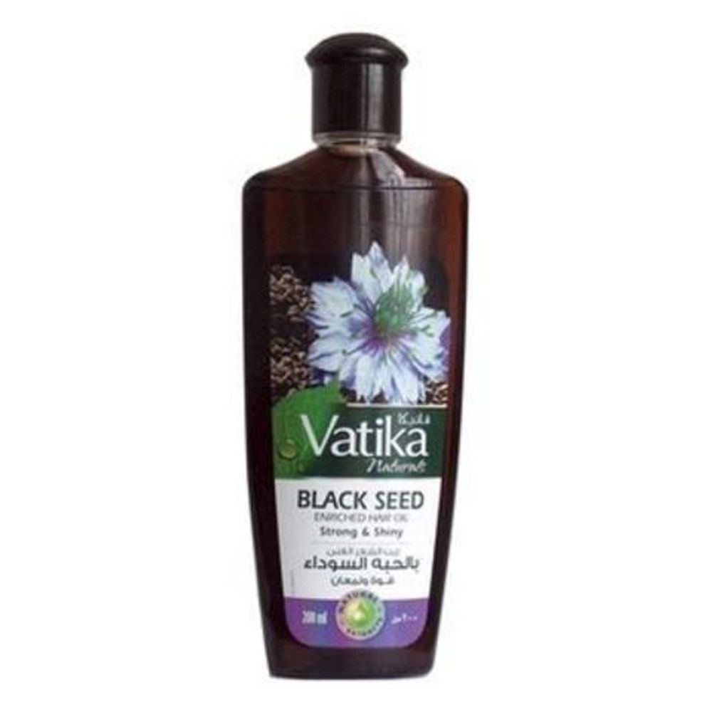 Масло для волос Dabur Vatika Black Seed Strong &amp; Shine Дабур Ватика Черный тмин Восстановление и защита волос 200 мл.