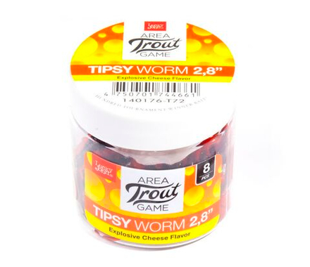 Слаги съедобные искусственные LJ Pro Series TIPSY WORM 2,3in (05.84)/T72 12шт.