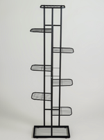 Подставка для цветов Greengo, 8 полок, 43×22×141 см, напольная, металл, чёрная