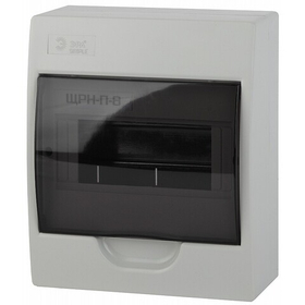 ЩРН-П-08 IP41 ЭРА SIMPLE прозрачная крышка белый Корпус пластиковый навесной Б0041523