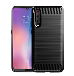 Чехол для Xiaomi Mi 9 (9 Pro 5G) цвет Black (черный), серия Carbon от Caseport