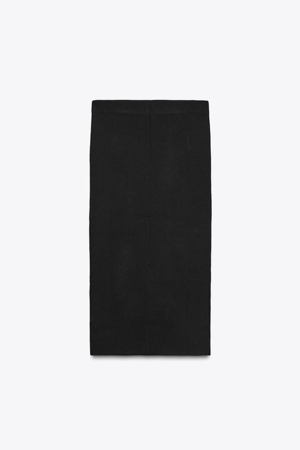 ZARA ТРИКОТАЖНАЯ ЮБКА-МИДИ, ЧЕРНЫЙ