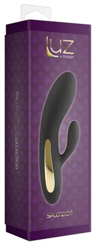 Черный вибромассажёр-кролик Splendor Rabbit - 17 см. (Цвет: черный)