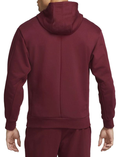 Мужская кофта теннисная Nike Court Fleece Tennis Hoodie - dark beetroot