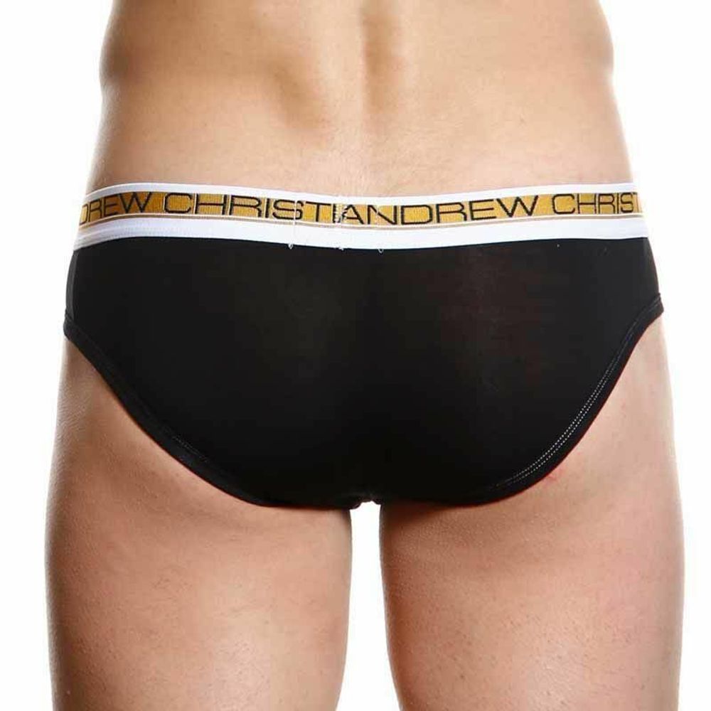 Мужские трусы брифы черные Andrew Christian Slim Focus Brief Black