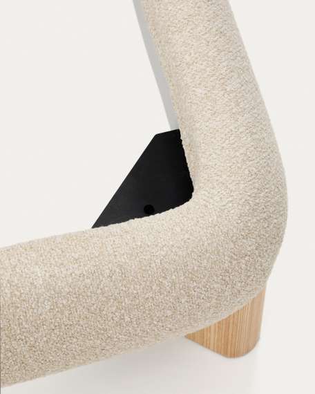 Кровать Odina из ткани букле цвета экрю 160 x 200 см