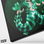 Картина для интерьера Русалка Старбакс / Starbucks на холсте, персонаж, холст с печатью на подрамнике, на стену, Постер Плакат