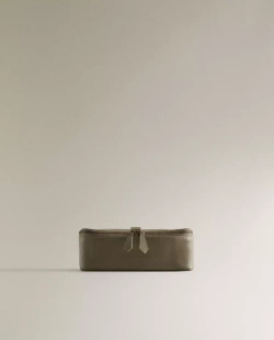 ZARA HOME МАЛЕНЬКИЙ КОЖАНЫЙ НЕСЕССЕР, ХАКИ