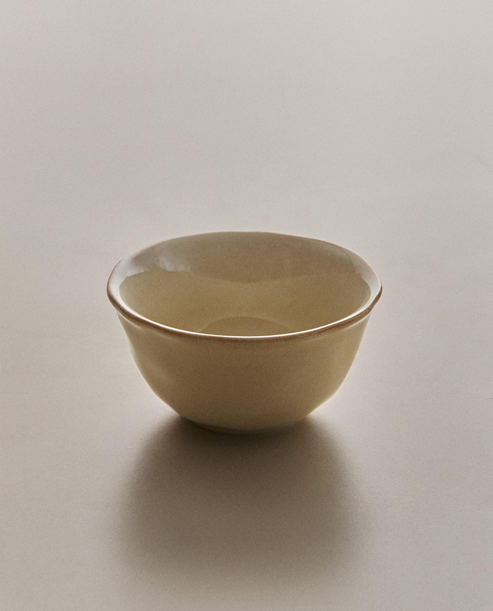 Zara Home миска из каменной керамики, цвет кремовый, 11.5 см