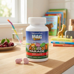 NaturesPlus, MagKidz®, Animal Parade®, жевательный магний для детей, вишня, 90 таблеток в форме животных (50 мг в 1 таблетке)
