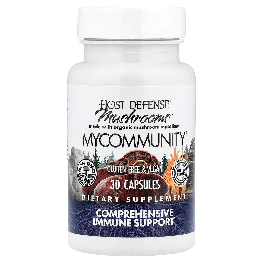 Host Defense, Mushrooms™, MyCommunity®, 30 капсул