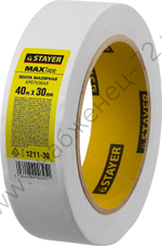 STAYER MAXTape 30 мм х 40 м, креповый, Малярный скотч, MASTER (1211-30)