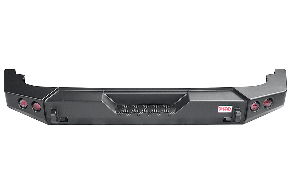 Бампер силовой задний Jeep Wrangler JK 2007-2018 с квадратом под фаркоп и фонарями, стандарт