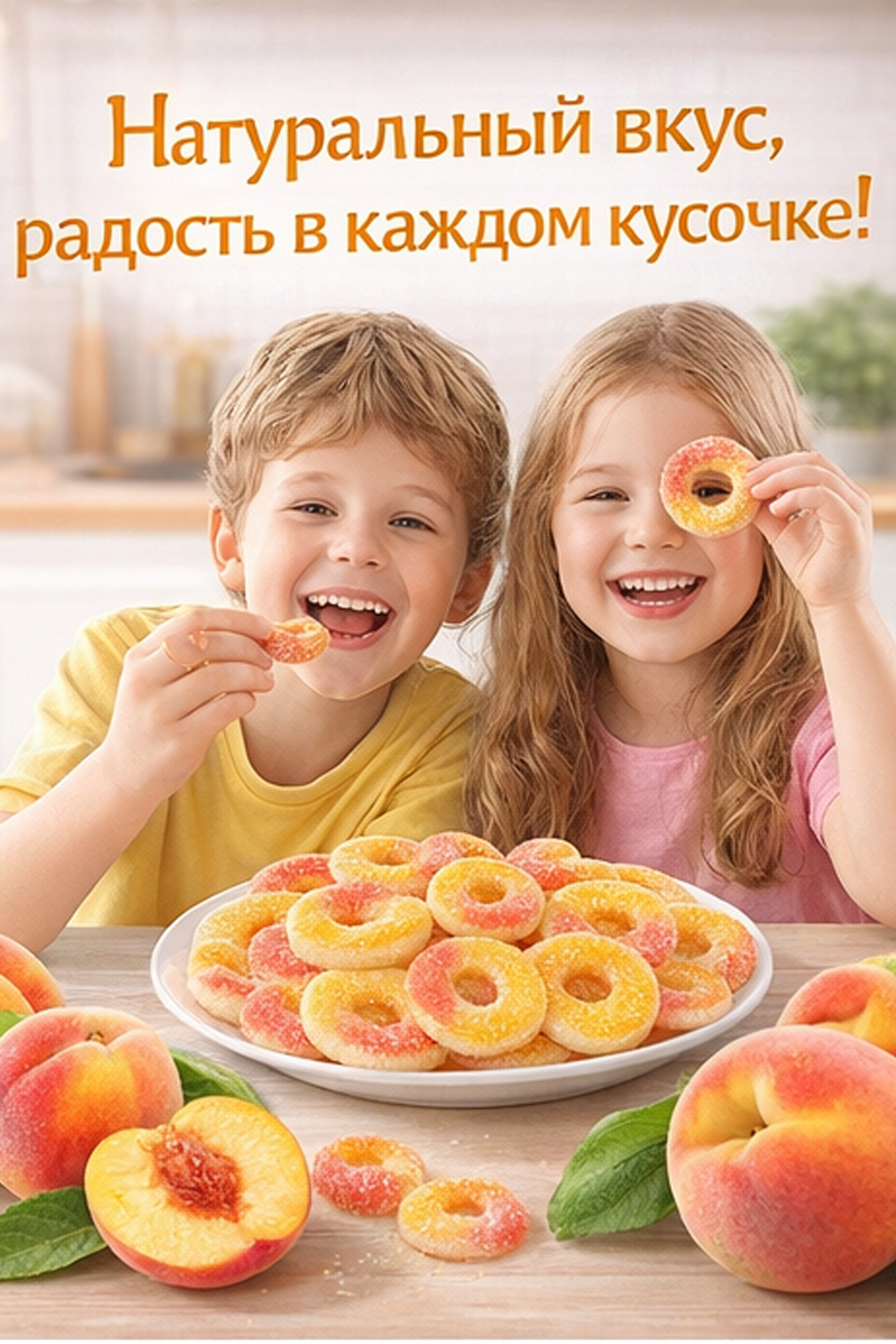 KrutFrut , Колечки со вкусом персика, мармелад жевательный