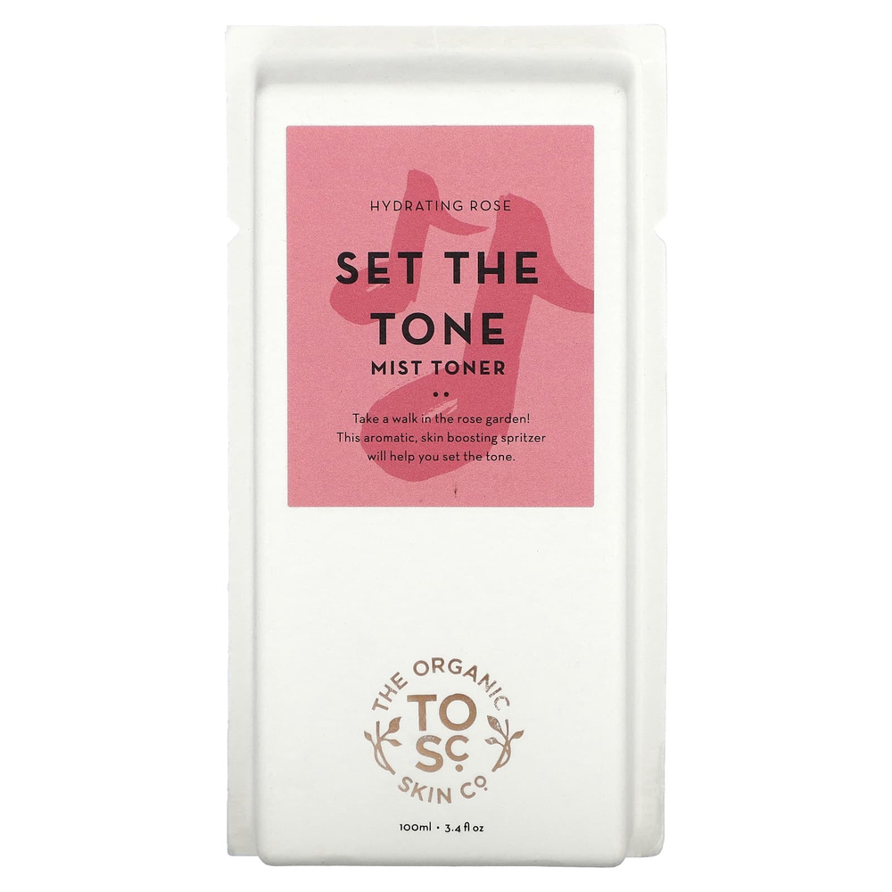 The Organic Skin Co., Set The Tone, тоник-спрей, увлажняющая роза, 100 мл (3,4 жидк. унц.)