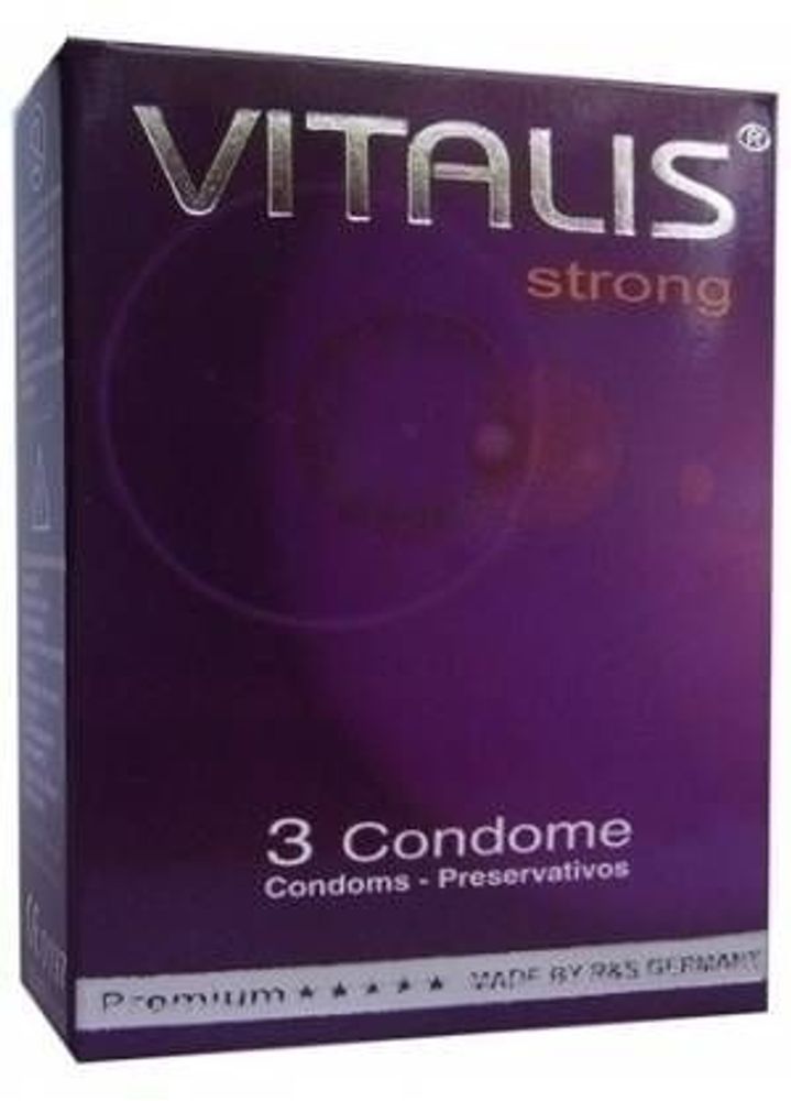 Презервативы Vitalis Premium 3 шт - сверхпрочные (шир 53mm)