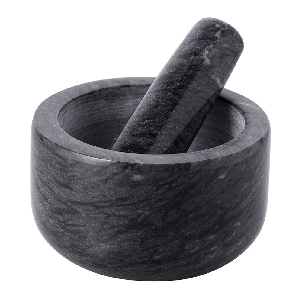 Ступка Marm, 12,7х7,6 см, черный мрамор