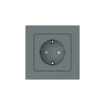 ATLASDESIGN РОЗЕТКА с заземлением со шторками, 16А, в сборе, быстрозажим. клем., ГРИФЕЛЬ