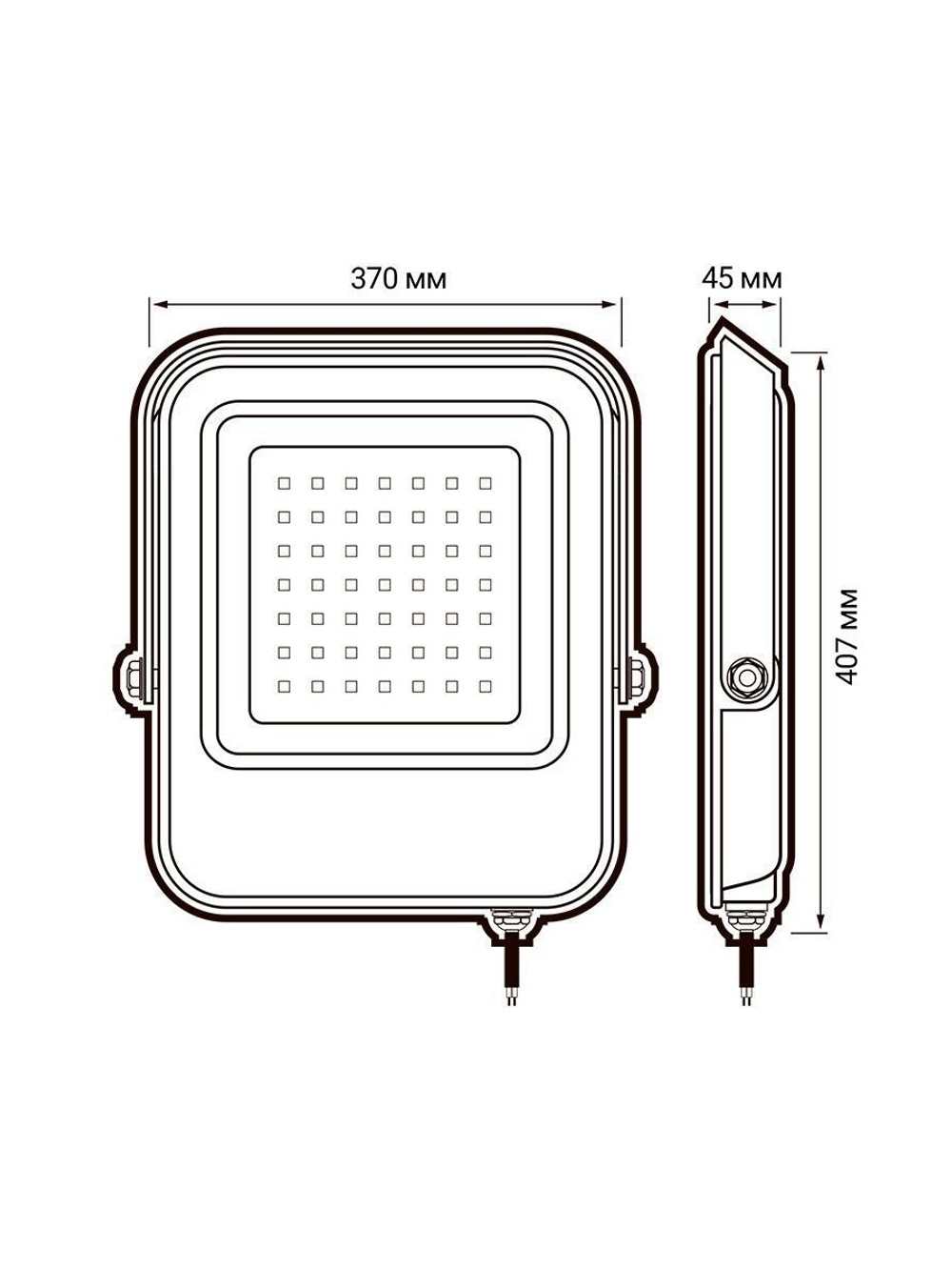 Прожектор светодиодный PFL-V 400Вт 6500К IP65 ДО Pro JazzWay 5045026
