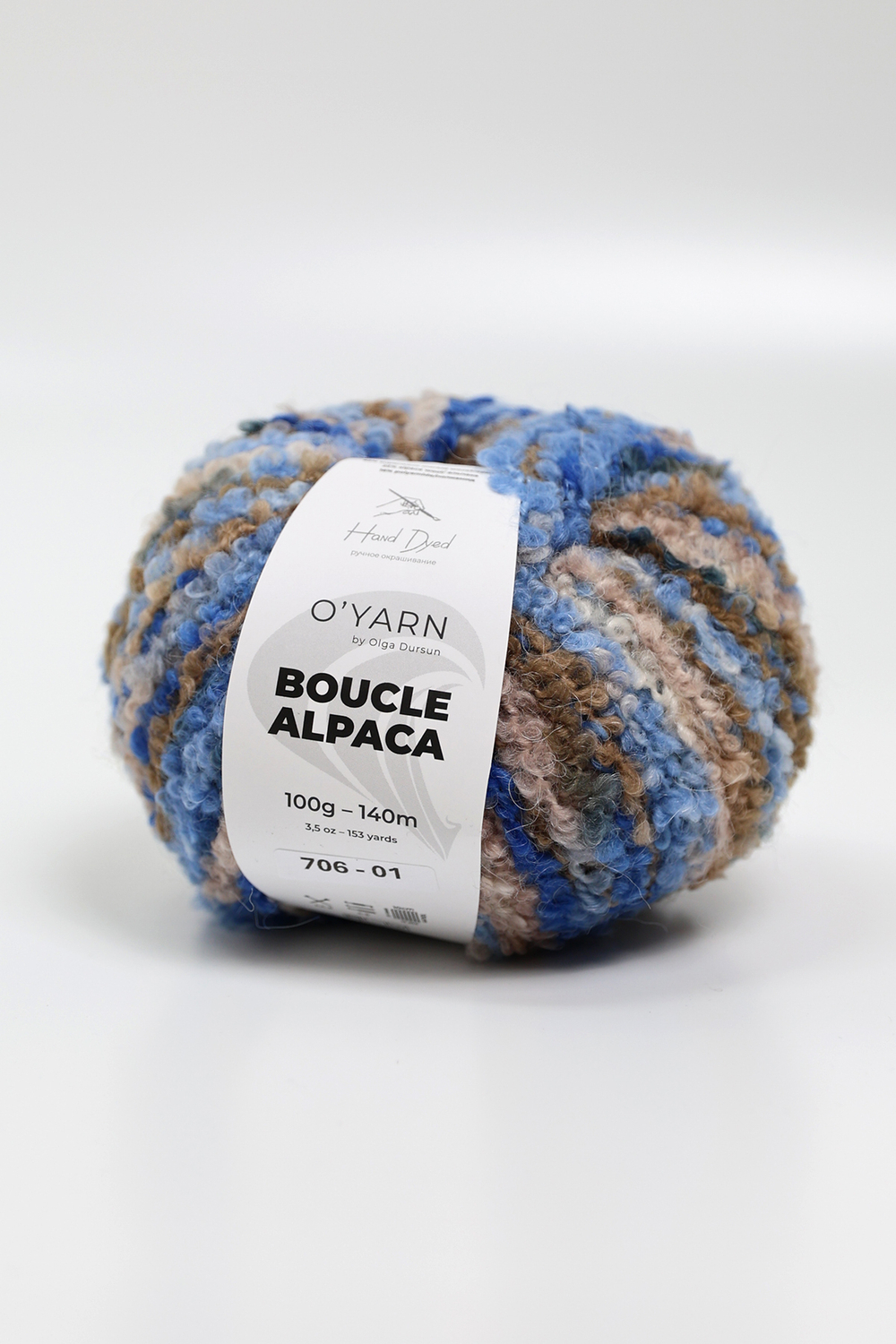 O’YARN BOUCLE ALPACA яркий, 100г