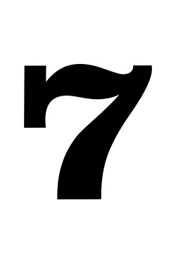 Наклейки цифры Policomprint М12, 3х4 см.