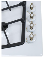 Поверхность варочная Гефест СН 1211 К82 (бел.эмал с рис чуг.реш.газ-контр.эл.росж в ручки "ант бр")