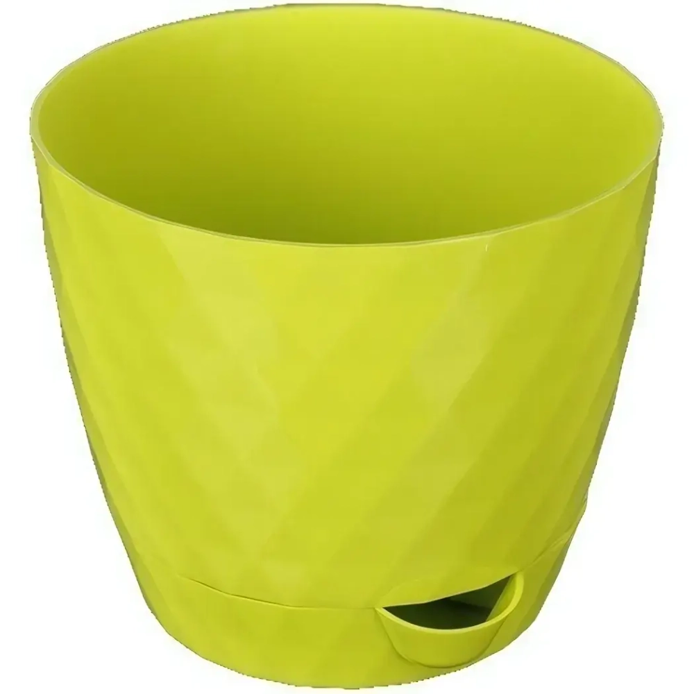 Горшок для цветов пластиковый 1,5л d-14см «Румба» с поддоном киви