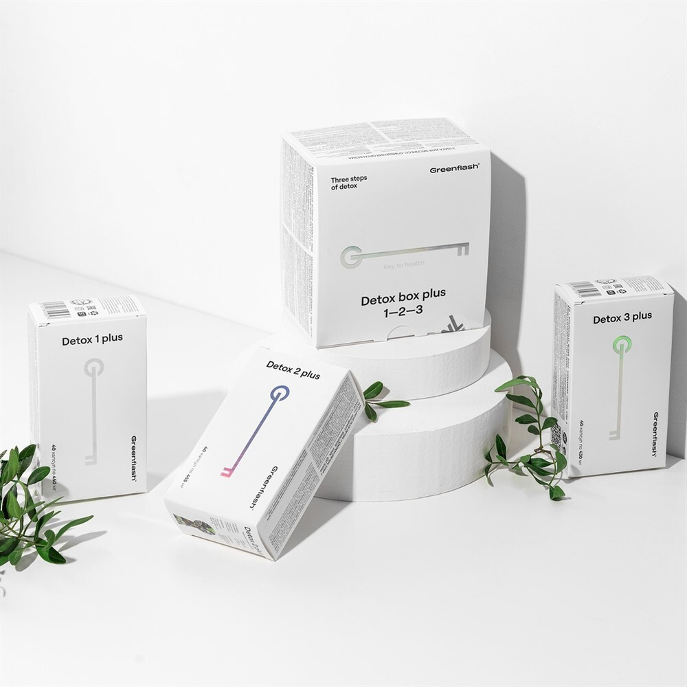 Greenflash Detox Step 2 Plus Очищение печени, 40 капсул на 10 дней