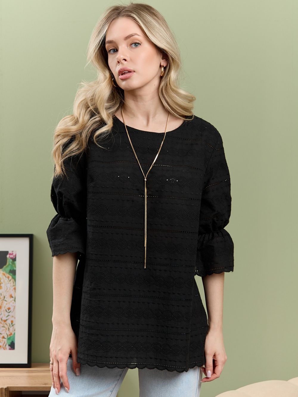 Блузка Милица-1 Виотекс ЧЕРНЫЙ -7