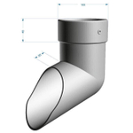 Отвод трубы Docke ПВХ Lux D141/100 мм Пломбир
