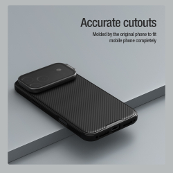 Чехол черного цвета с MagSafe на iPhone 17 Pro Max, серия CamShield Prop Magnetic (версия с тонированной крышкой объектива) от Nillkin