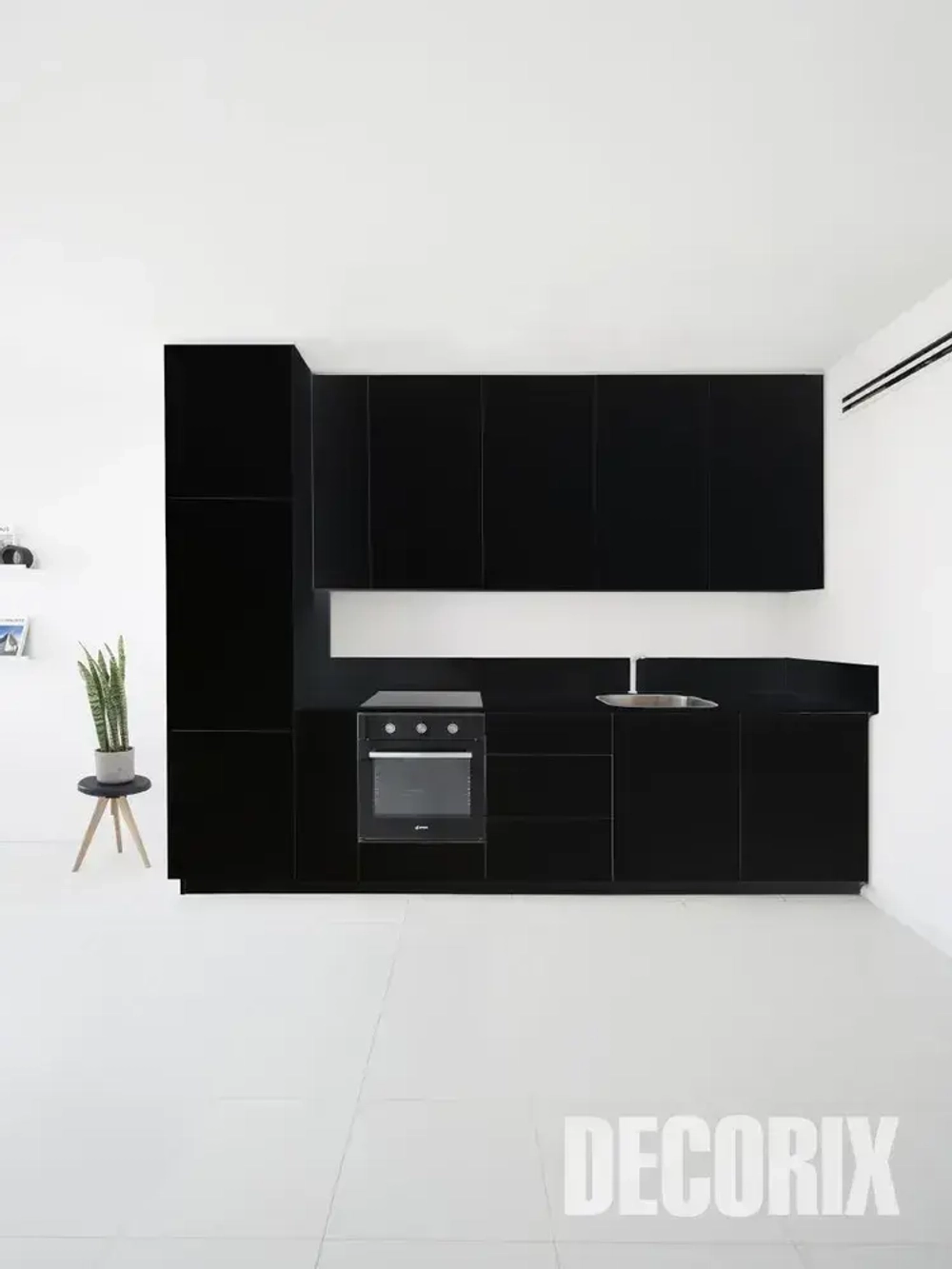 Краска черная в баллончике матовая акриловая DECORIX - эмаль аэрозольная для любых поверхностей 520 мл