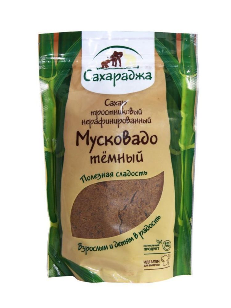 Сахар Сахараджа тростниковый Мусковадо темный 450 г х 12 уп