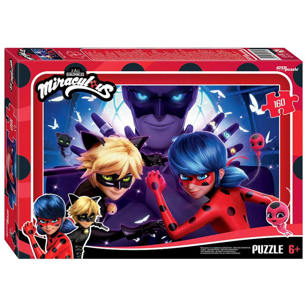 Пазлы 160 элементов 240*345мм "Леди Баг и Супер-Кот" (ZAGTOON – METHOD)